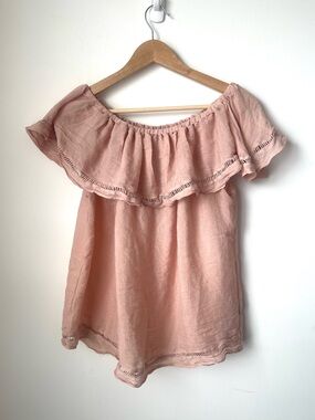 Harve Benard Peach Ruffle Off-Shoulder Camisole size XL